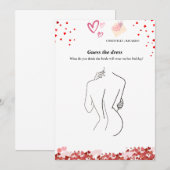 Raad de bruid jurk vrijgezellenfeest spel Kaart (Voorkant / Achterkant)