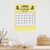 Raad de datum kalender met beren poster (Keuken)
