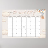 Raad de datum kalender olifant poster (Voorkant)