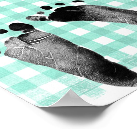 Raad de datum van de bevalling Kalender met voetaf Poster (Hoek)