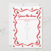 Raad de Dress Retro Cherry bruids Game kaart (Voorkant)