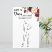 Raad de jurk Marsala Bloemen Bruiloftsspellen (Staand voorkant)