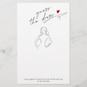 Raad de jurk Minimalistisch Script Bruids Spel (Voorkant)