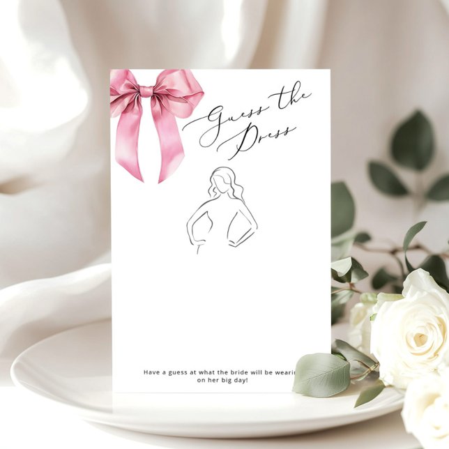Raad de jurk Pink Bow Script Bridal Game (Creator heeft geüpload)