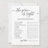 Raad de prijs Baby shower Game Kaart (Voorkant)