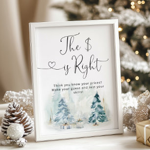 Raad de Prijs Winter Baby Shower Poster