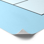 Raad de Verwachte Datum Blauwe Speciale Levering O Poster (Hoek)