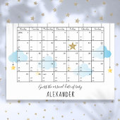 Raad de Verwachte Datum en Tijd Sterren Baby Showe Poster