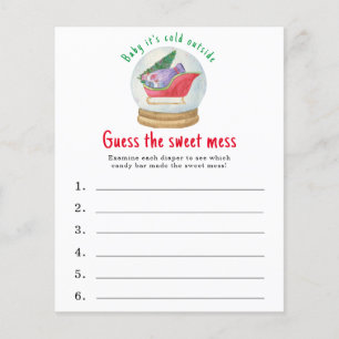 Raad de zoete puinhoop - baby shower spel