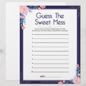 Raad de zoete puinhoop [Bloemenkader] Briefhoofd (Voorkant / Achterkant)