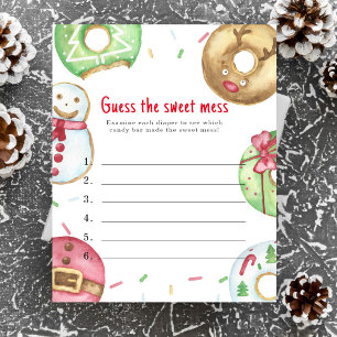 Raad de zoete rommel - winter babyshower spel