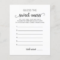 Raad de Zoete Troep Baby shower Spel