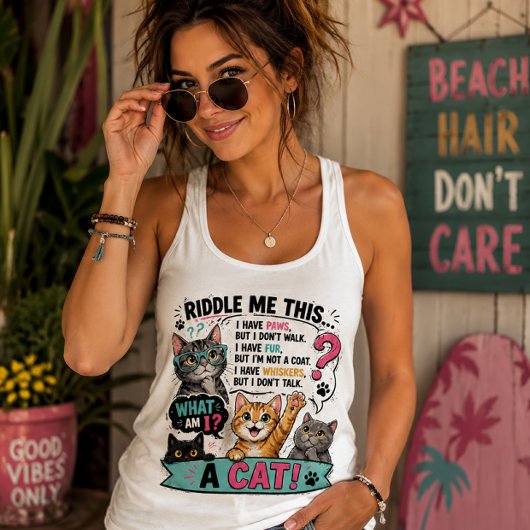 Raad Dit Uit Kat Tanktop