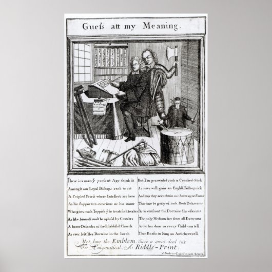 Raad eens bij mijn betekenis, 1709 poster (Voorkant)