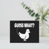 Raad eens? Chicken Butt Funny Gift Briefkaart (Staand voorkant)