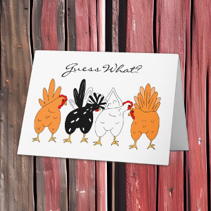 Raad eens? Chicken Butt Funny Humor Kaart