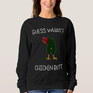 Raad eens: Chicken Butt White Jokes Humor Cool Ret Trui