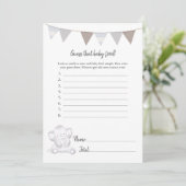 Raad eens dat Baby Food Game Baby olifant Kaart (Staand voorkant)