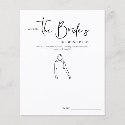 Raad eens dat de Bride's Dress | VRIJGEZELLENFEEST (Voorkant)