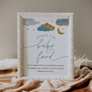 Raad eens de Baby Food Twinkle Star Baby shower Bo Poster