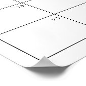 Raad eens de Baby Verschuldigd Teken Datum Little  Poster (Hoek)