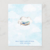 Raad eens de juiste prijs voor Baby shower game Ka Flyer (Achterkant)