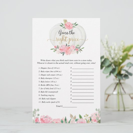 Raad eens de juiste prijs voor herfst pompoenen do (Staand voorkant)