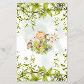 Raad eens de Kaart van het Baby shower van het Oer (Achterkant)