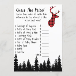 Raad eens de prijs van het Baby shower Kaart