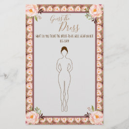 Raad eens de spelkaart van het dress-Vrijgezellenf Flyer