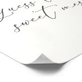 Raad eens de Sweet Mess Bee Eucalyptus Sign Poster (Hoek)