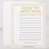 Raad eens de Sweet Mess [Golden Sparkles] Briefhoofd (Voorkant / Achterkant)