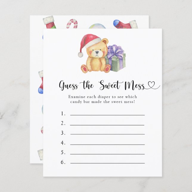 Raad eens de Sweet Mess spel - Winter beer (Voorkant / Achterkant)