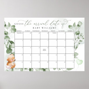 Raad eens het Beer Verschuldigde agenda Poster