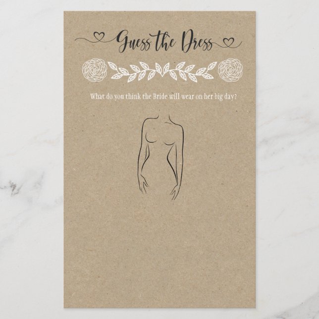 Raad eens het dress-Vrijgezellenfeest (Voorkant)