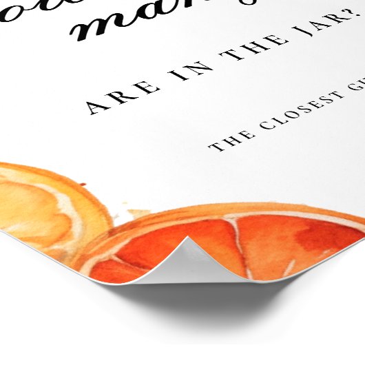 Raad eens hoeveel Aperol Citrus Vrijgezellenfeest Poster (Hoek)