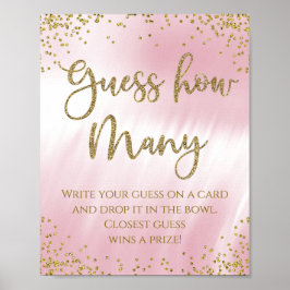 Raad eens hoeveel Baby shower game Poster