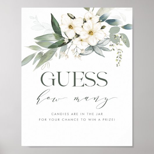 Raad eens hoeveel Baby shower het signaal afgeeft Poster (Voorkant)