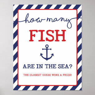 Raad eens hoeveel Baby showers er op het zeewater  Poster