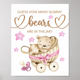 Raad eens hoeveel beren gummy poster