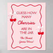 Raad eens hoeveel Cherry Baby shower spel Poster (Voorkant)