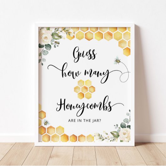 Raad eens hoeveel honingraten er in de pot zitten poster