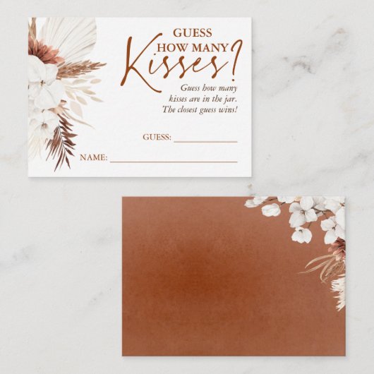 Raad eens hoeveel Kaarten Kisses spelen - Terracot (Voorkant / Achterkant)