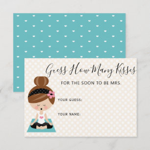 Raad eens hoeveel Kisses Brunette Yoga Vrijgezelle Informatiekaartje