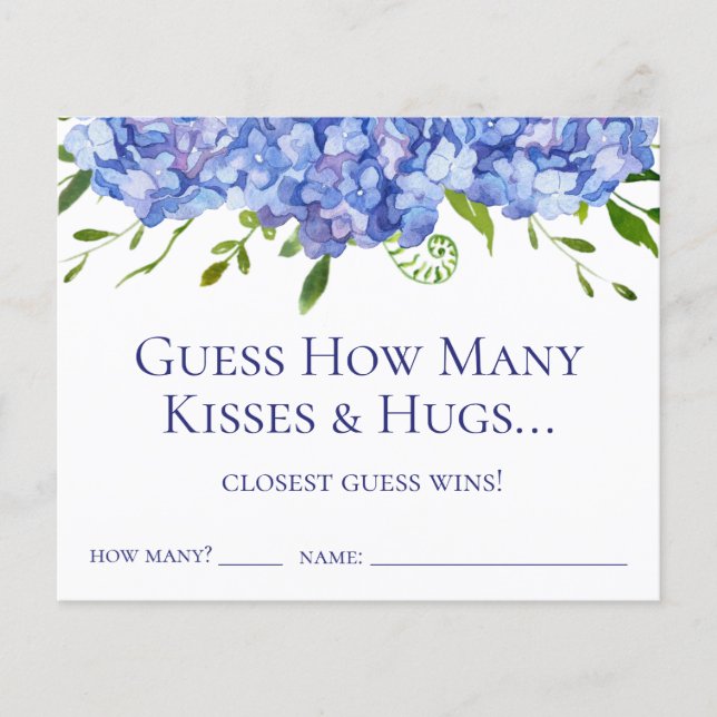 Raad eens hoeveel Kisses en Hugs Blue Hydrangeas (Voorkant)