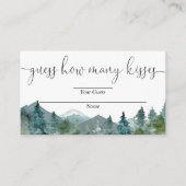 Raad eens hoeveel kisses rustic bertains card informatiekaartje (Voorkant)