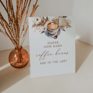 Raad eens hoeveel koffiebonen Vrijgezellenfeest sp Reclamebord Met Voetstuk