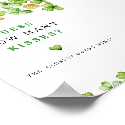 Raad eens hoeveel kussen Baby shower spel teken Poster (Hoek)