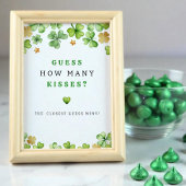 Raad eens hoeveel kussen Baby shower spel teken Poster