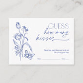 Raad eens hoeveel kussen blauw Vrijgezellenfeest s Informatiekaartje (Voorkant)